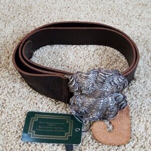 Brand New! Sangiorgio Brown Ribbed Belt